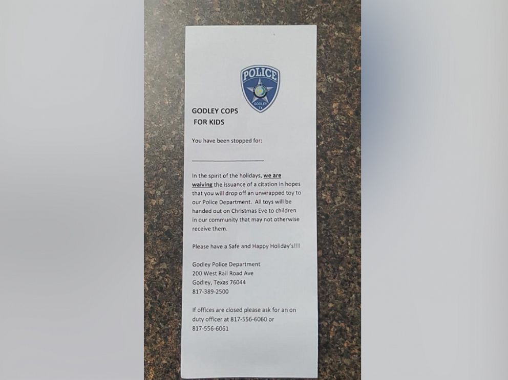 Un pueblo de Texas permite cambiar las citaciones de tráfico por juguetes para que los niños no se queden sin regalo esta Navidad Un pueblo de Texas permite cambiar las citaciones de tráfico por juguetes para que los niños no se queden sin regalo esta Navidad