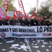 Manifestación CCOO y UGT en Madrid