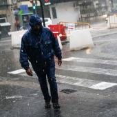 Calles cortadas por el temporal de lluvia