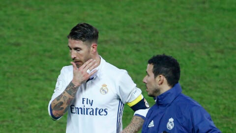 Sergio Ramos, durante la final en Yokohama