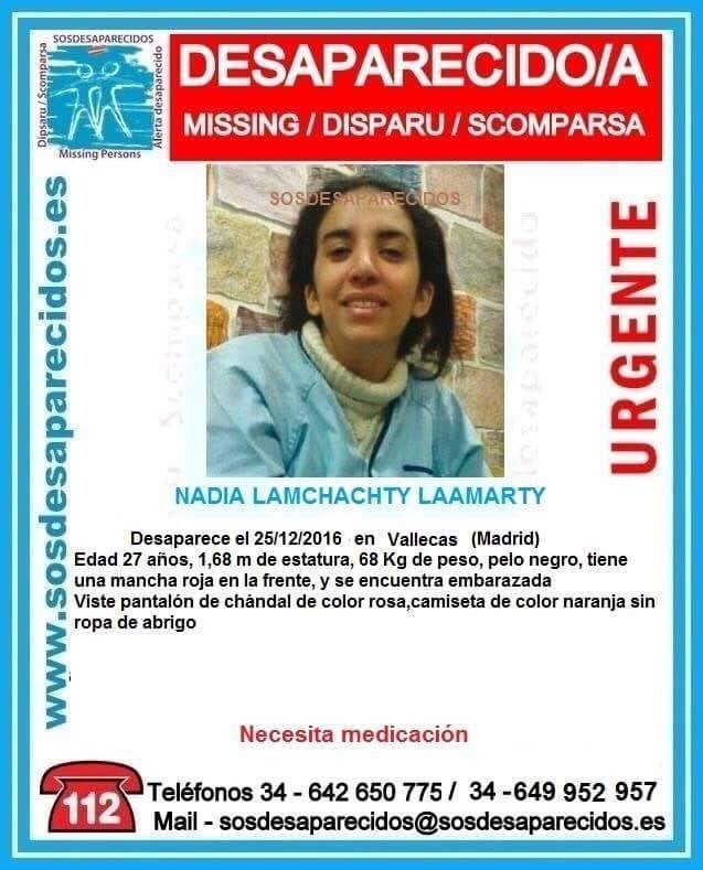 Localizan a la joven embarazada y bajo tratamiento psiquiátrico que desapareció en Vallecas Localizan a la joven embarazada y bajo tratamiento psiquiátrico que desapareció en Vallecas