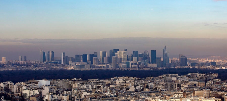 Capa de contaminación en París Capa de contaminación en París