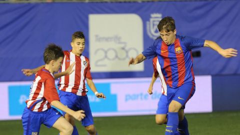 Momento durante la final de LaLiga Promises entre el Barcelona y el Atl&eacute;tico de Madrid
