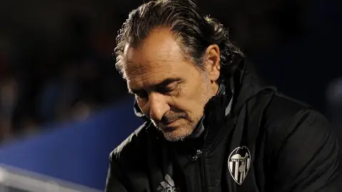 Cesare Prandelli,durante un partido con el Valencia CF Cesare Prandelli,durante un partido con el Valencia CF