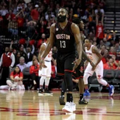 James Harden, durante el partido contra los Knicks James Harden, durante el partido contra los Knicks