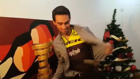 Alberto Contador, con el maillot del Trek
