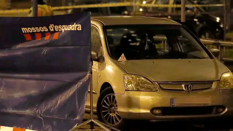Escena del tiroteo en la avenida Meridiana de Barcelona Escena del tiroteo en la avenida Meridiana de Barcelona