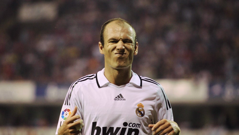 Arjen Robben, durante su etapa en el Real Madrid