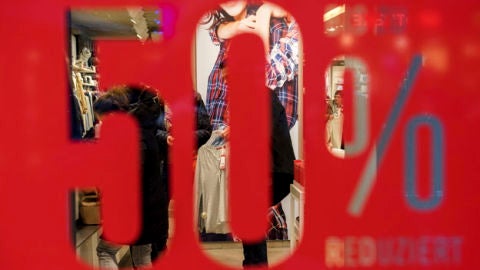 Cartel promocional de rebajas
