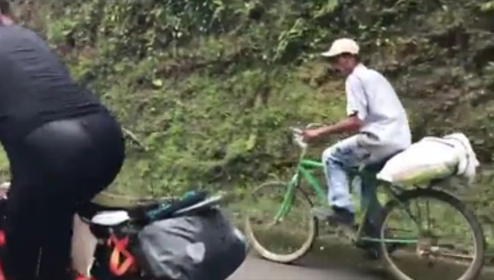 Colombiano en bici