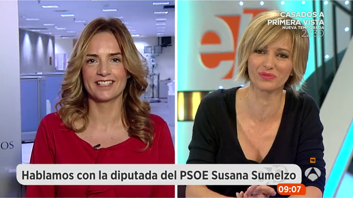 Susana Sumelzo, sobre la sede 'alternativa' en Ferraz: "Me parece una iniciativa desafortunada que pone en evidencia la situación del PSOE" Susana Sumelzo, sobre la sede 'alternativa' en Ferraz: "Me parece una iniciativa desafortunada que pone en evidencia la situación del PSOE"
