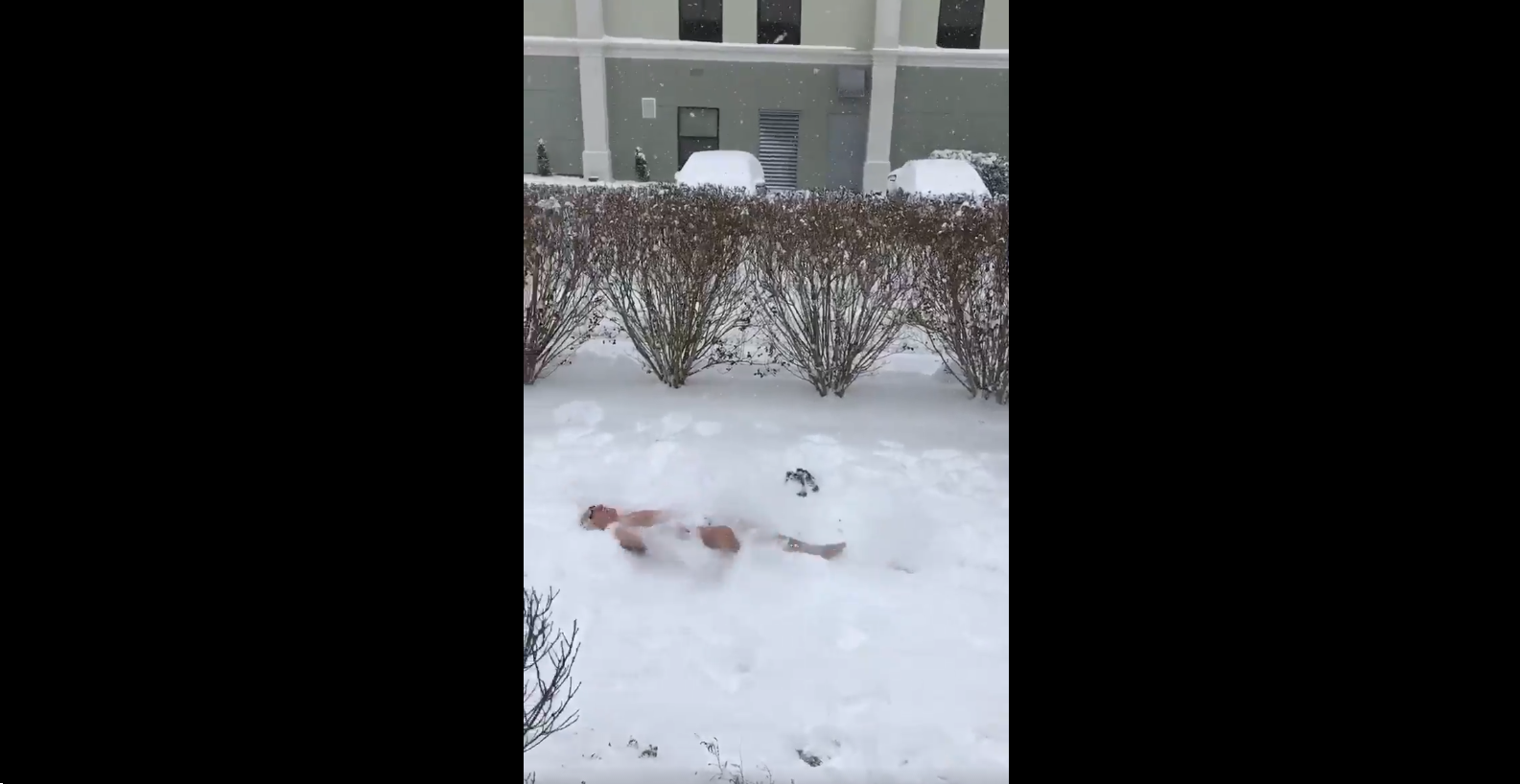 La nieve impide que puedan asistir a una competición y crean la suya propia... ¡'nadando' sobre la misma! La nieve impide que puedan asistir a una competición y crean la suya propia... ¡'nadando' sobre la misma!