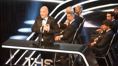 Infantino hablando durante los premios 'The Best'