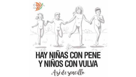 Cartel de la campa&ntilde;a 'Ni&ntilde;as con pene y ni&ntilde;os con vulva'