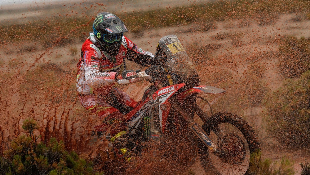 Joan Barreda, durante una etapa del Dakar 2017