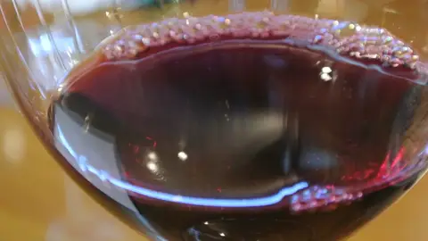 Copa de vino Uva Garnacha.