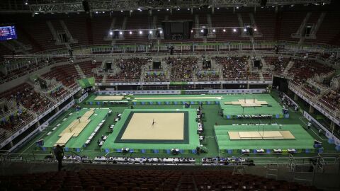 Vista de una pista de gimnasia en Estados Unidos