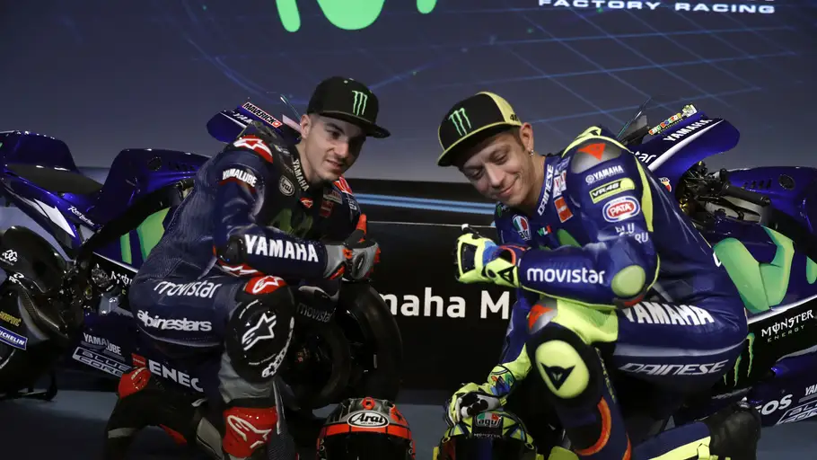 Valentino Rossi con Maverick Viñales Valentino Rossi con Maverick Viñales