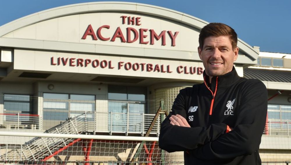 Steven Gerrard en la academia del Liverpool