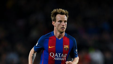 Rakitic, durante un partido con el Bar&ccedil;a