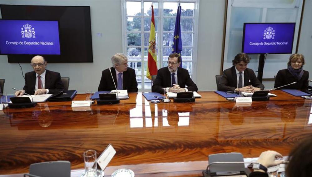 Mariano Rajoy preside el Consejo de Seguridad Nacional en Moncloa