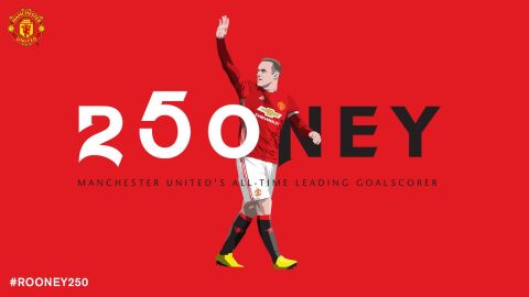 El United celebra el gol 250 de Wayne Rooney