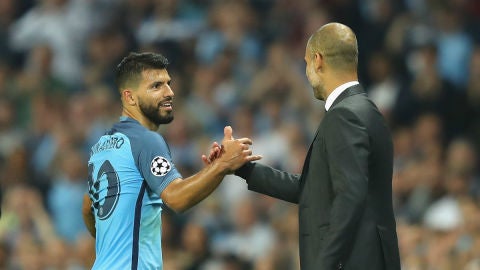 Ag&uuml;ero, con Guardiola