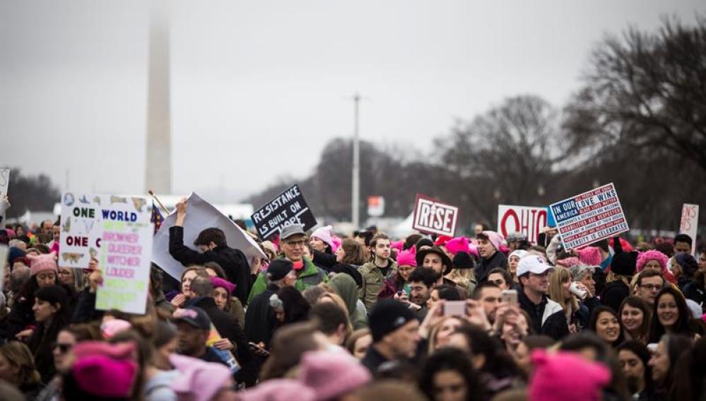 Marcha de mujeres contra Trump en Washington