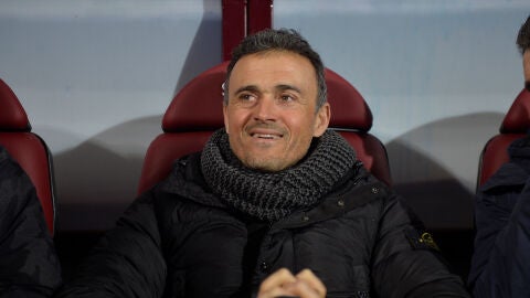 Luis Enrique, en el banquillo del Eibar