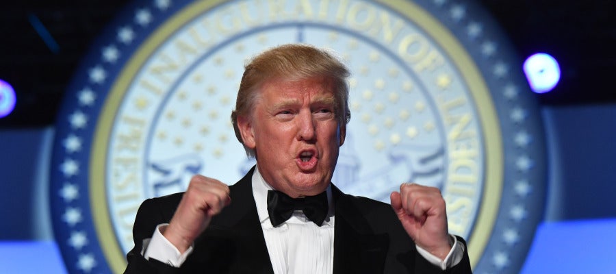 Donald Trump en la comida inaugural Donald Trump en la comida inaugural