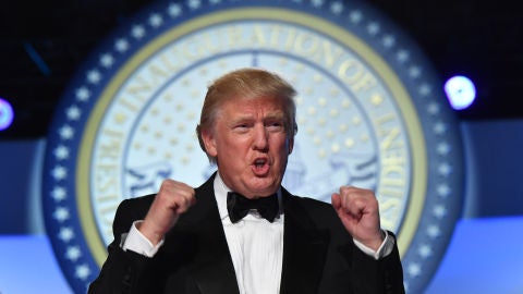 Donald Trump en la comida inaugural