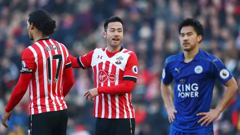 El Southampton celebrando uno de sus goles frente al Leicester El Southhampton celebrando uno de sus goles frente al Leicester