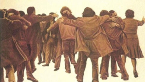 Imagen del monumento en recuerdo a los abogados de Atocha