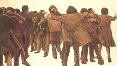 Imagen del monumento en recuerdo a los abogados de Atocha Imagen del monumento en recuerdo a los abogados de Atocha