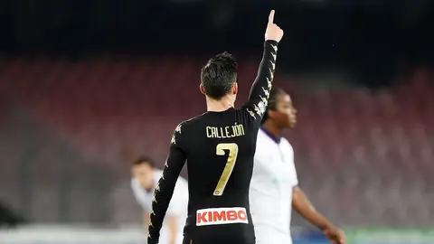 José Callejón celebra su gol en la Copa Italia José Callejón celebra su gol en la Copa Italia