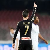 José Callejón celebra su gol en la Copa Italia