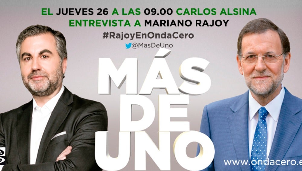 Carlos Alsina entrevista Mariano Rajoy en Más de uno el día 26 de enero