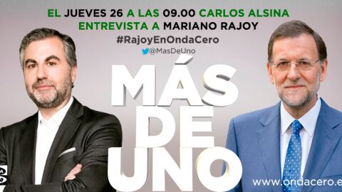 Carlos Alsina entrevista Mariano Rajoy en M&aacute;s de uno el d&iacute;a 26 de enero