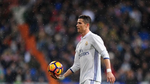 Cristiano Ronaldo, durante el partido ante la Real Sociedad