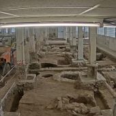 Estado de la excavación arqueoógica en el Mercado Central de Elche.