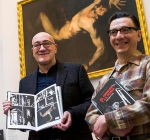 Antonio Altarriba y Keko (José Antonio Godoy), guionista e ilustrador, del cómic El perdón y la furia. Antonio Altarriba y Keko (José Antonio Godoy), guionista e ilustrador, del cómic El perdón y la furia.