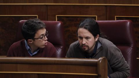 Pablo Iglesias e &Iacute;&ntilde;igo Errej&oacute;n en el Congreso
