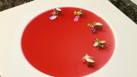 El plato ganador del VI Concurso de Cocina Creativa con granadas de Eche. Concurso