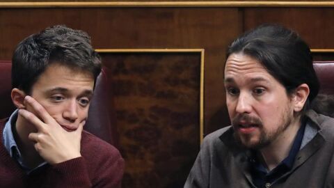 Pablo Iglesias e I&ntilde;igo Errej&oacute;n en el Congreso