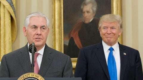 Rex Tillerson con Donald Trump