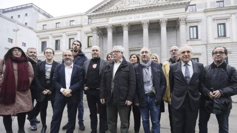 Los secretarios generales de CCOO y UGT, Ignacio Fern&aacute;ndez Toxo y Pepe &Aacute;lvarez