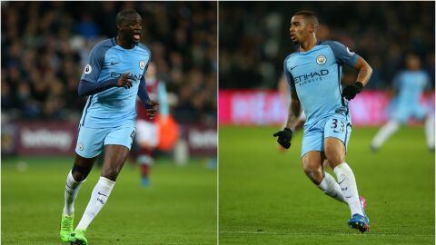 Yaya Tour&eacute; y Gabriel Jes&uacute;s