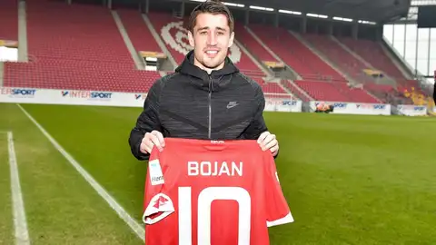 El delantero del Mainz 05, Bojan Krkic. El delantero del Mainz 05, Bojan Krkic.