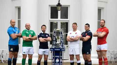 Los capitanes de los seis equipos del Seis Naciones Los capitanes de los seis equipos del Seis Naciones