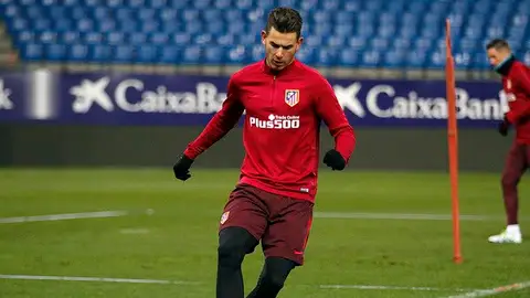 Lucas Hernández durante un entrenamiento con el Atlético de Madrid Lucas Hernández durante un entrenamiento con el Atlético de Madrid